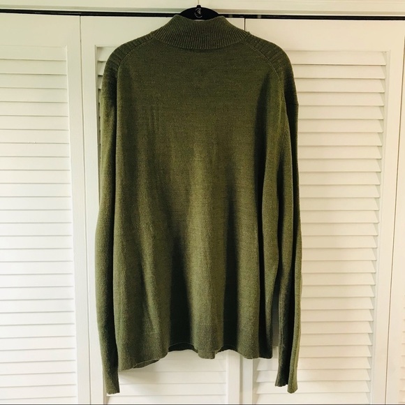 DOCKERS Acrylic Green 3/4 Zip Ribbed Long Sleeve Sweater Size Extra Extra Large - Picture 6 of 9